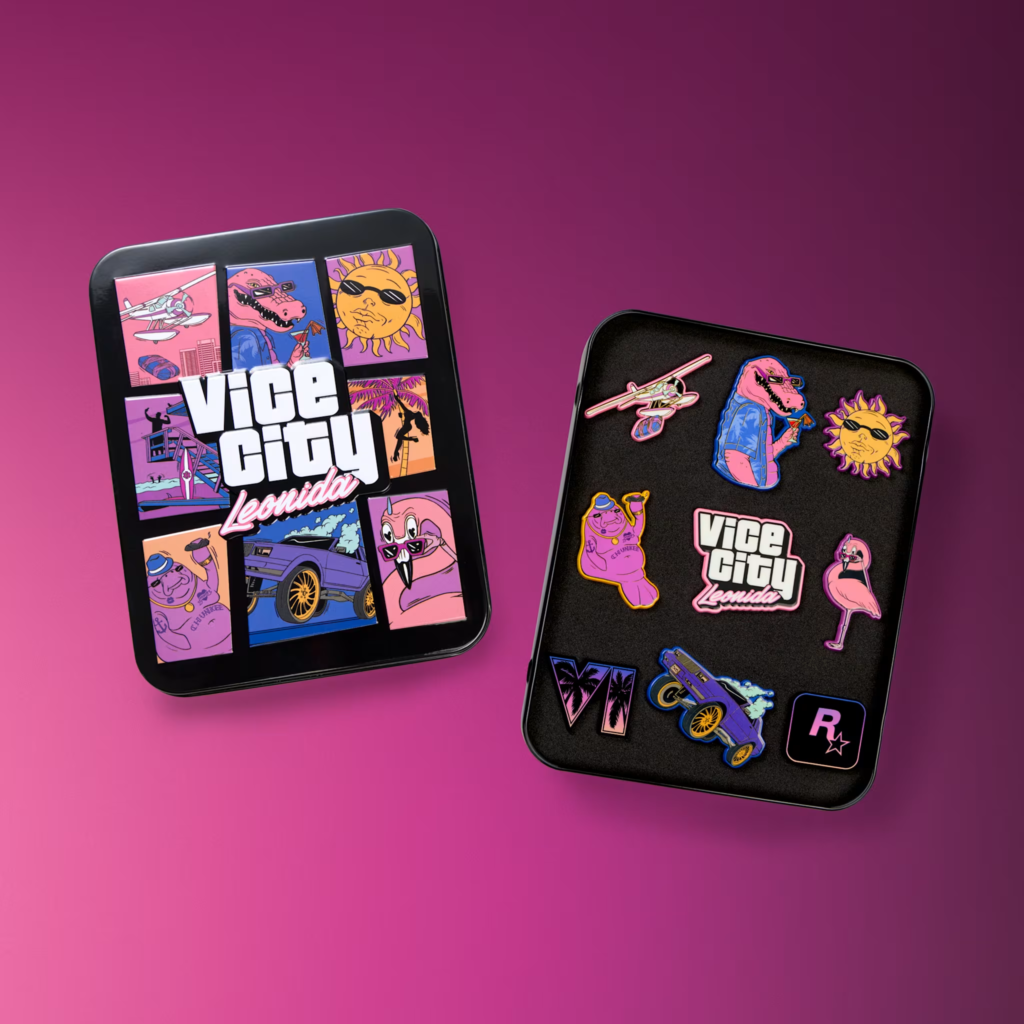 gta 6 Leonida Keys Enamel Pin Set in Metal Tin