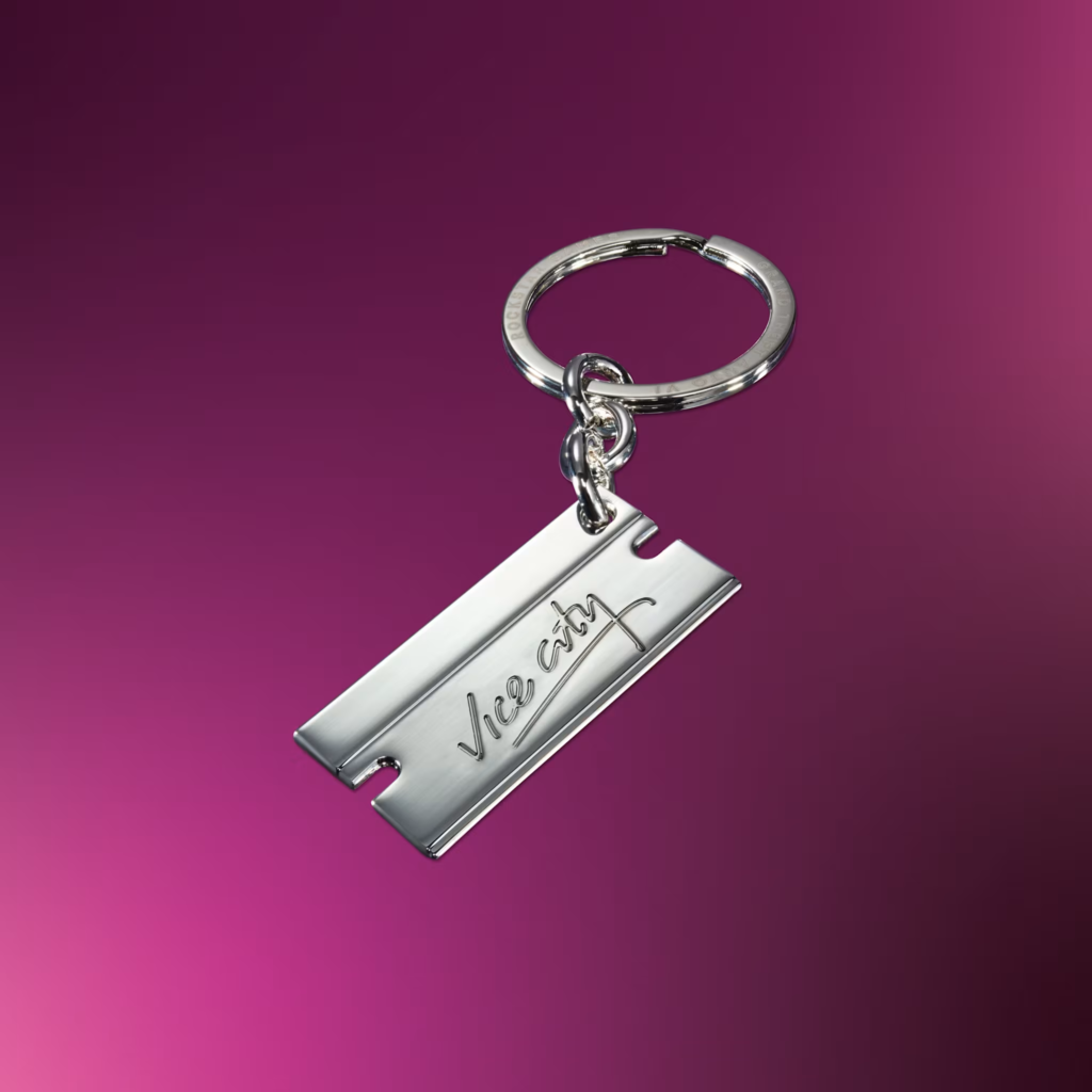 gta 6 Vice City Razor Blade Keychain