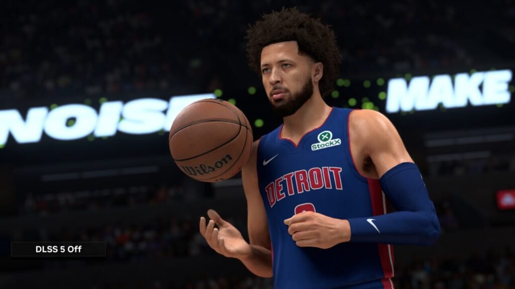 dlss 5 off an athlete holding a ball