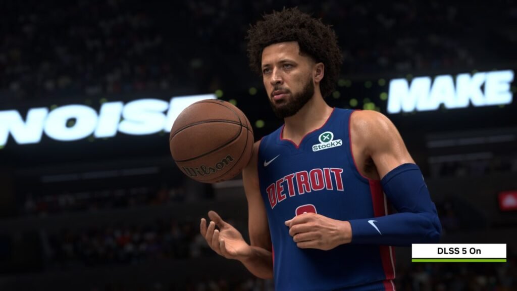 dlss on an athlete holding a ball